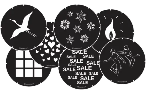 Standard Steel Gobo Patterns and Custom Metal Stencils for Projectors - Goboland UAE